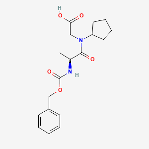 molecular formula C18H24N2O5 B8396373 N-[(Benzyloxy)carbonyl]-L-alanyl-N-cyclopentylglycine CAS No. 84719-35-7