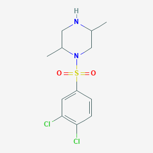 molecular formula C12H16Cl2N2O2S B8396392 1-(3,4-Dichlorophenylsulfonyl)-2,5-dimethylpiperazine 