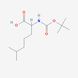 molecular formula C13H25NO4 B8396467 2-((Tert-butoxycarbonyl)amino)-6-methylheptanoic acid 