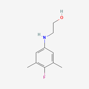 molecular formula C10H14FNO B8396470 N-(2-hydroxyethyl)-3,5-dimethyl-4-fluoroaniline 