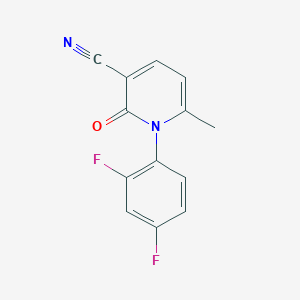 molecular formula C13H8F2N2O B8396477 1-(2,4-Difluorophenyl)-6-methyl-2-oxo-1,2-dihydropyridine-3-carbonitrile 