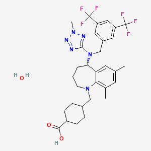 molecular formula C31H38F6N6O3 B8396485 Evacetrapib monohydrate CAS No. 1259393-05-9