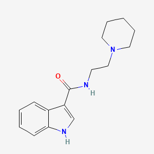molecular formula C16H21N3O B8396517 N-[2-(1-Piperidyl)ethyl] 1H-indole-3-carboxamide 
