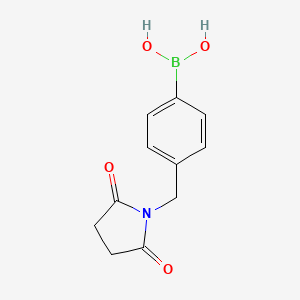 molecular formula C11H12BNO4 B8396523 (4-((2,5-Dioxopyrrolidin-1-yl)methyl)phenyl)boronic acid 