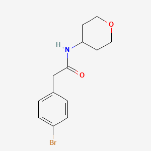 molecular formula C13H16BrNO2 B8396630 2-(4-Bromo-phenyl)-N-(tetrahydro-pyran-4-yl)-acetamide 