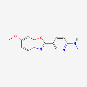 molecular formula C14H13N3O2 B8396681 5-(6-Methoxy-1,3-benzoxazol-2-yl)-N-methylpyridin-2-amine 
