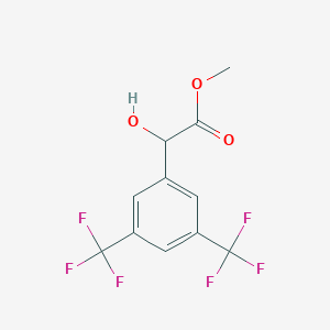 molecular formula C11H8F6O3 B8396688 Methyl [3,5-bis(trifluoromethyl)phenyl](hydroxy)acetate 