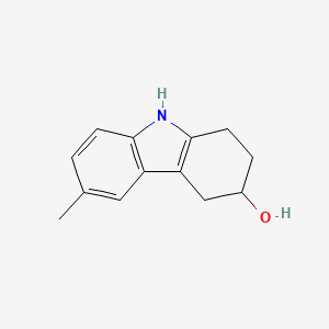 molecular formula C13H15NO B8396697 3-Hydroxy-6-methyl-1,2,3,4-tetrahydrocarbazole 