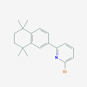 molecular formula C19H22BrN B8396745 2-Bromo-6-(5,5,8,8-tetramethyl-5,6,7,8-tetrahydronaphthalen-2-yl)pyridine 