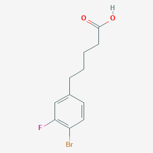 molecular formula C11H12BrFO2 B8396746 5-(4-Bromo-3-fluorophenyl)pentanoic acid 