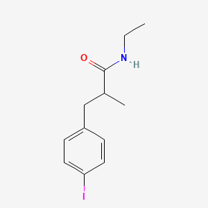 molecular formula C12H16INO B8396776 N-Ethyl-3-(4-iodo-phenyl)-2-methyl-propionamide 