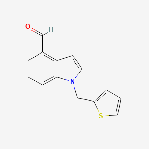 molecular formula C14H11NOS B8396822 1-(2-Thienylmethyl)indole-4-carbaldehyde 