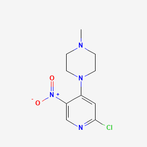 molecular formula C10H13ClN4O2 B8396830 1-(2-Chloro-5-nitropyridin-4-yl)-4-methylpiperazine 