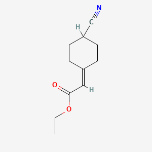 molecular formula C11H15NO2 B8396882 Ethyl 2-(4-cyanocyclohexylidene)acetate 