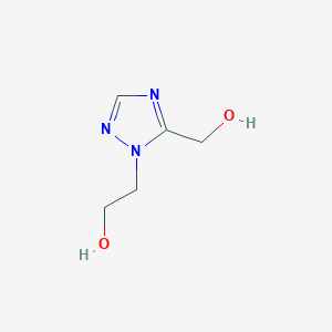 molecular formula C5H9N3O2 B8396913 2-(5-Hydroxymethyl-1,2,4-triazol-1-yl)ethanol CAS No. 233278-55-2