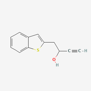 molecular formula C12H10OS B8396964 1-Benzo[b]thiophen-2-yl-but-3-yn-2-ol 
