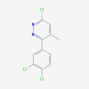 molecular formula C11H7Cl3N2 B8396972 3-Chloro-6-(3,4-dichlorophenyl)-5-methylpyridazine 