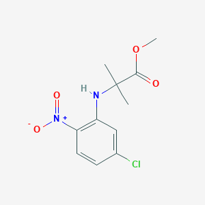 molecular formula C11H13ClN2O4 B8397014 N-(5-Chloro-2-nitrophenyl)-2-methylalanine methyl ester 
