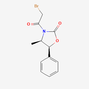 molecular formula C12H12BrNO3 B8397065 (4R,5S)-3-(Bromoacetyl)-4-methyl-5-phenyloxazolidin-2-one 
