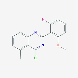 molecular formula C16H12ClFN2O B8397171 4-Chloro-2-(2-fluoro-6-methoxyphenyl)-methylquinazolin 