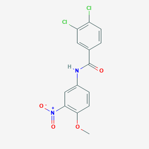 molecular formula C14H10Cl2N2O4 B8397178 3,4-Dichloro-n-(3-nitro-4-methoxyphenyl)-benzamide 