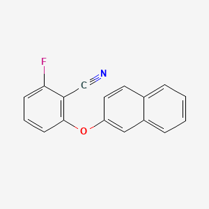 molecular formula C17H10FNO B8397193 2-Fluoro-6-(naphthalen-2-yloxy)-benzonitrile 