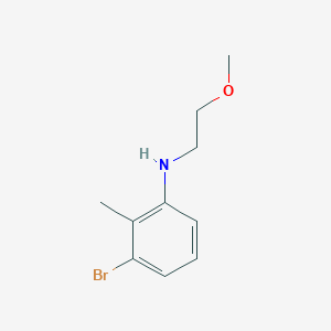 molecular formula C10H14BrNO B8397201 3-bromo-N-(2-methoxyethyl)2-methylaniline 
