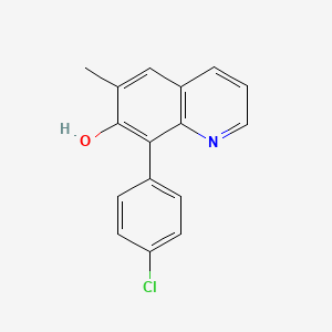 molecular formula C16H12ClNO B8397204 8-(4-Chlorophenyl)-6-methylquinolin-7-ol 