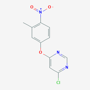molecular formula C11H8ClN3O3 B8397230 4-Chloro-6-(3-methyl-4-nitrophenoxy)pyrimidine 