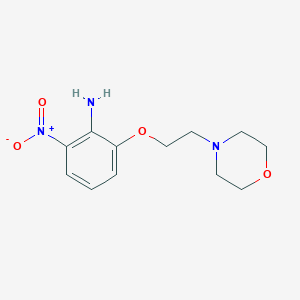 molecular formula C12H17N3O4 B8397252 2-(2-Morpholinoethoxy)-6-nitroaniline 