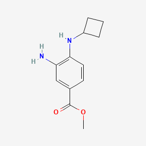 molecular formula C12H16N2O2 B8397267 3-Amino-4-cyclobutylamino-benzoic acid methyl ester 