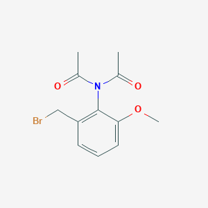 molecular formula C12H14BrNO3 B8397277 N-acetyl-N-(2-(bromomethyl)-6-methoxyphenyl)acetamide 