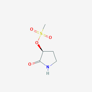 molecular formula C5H9NO4S B8397306 (S)-2-oxopyrrolidin-3-yl methanesulfonate 