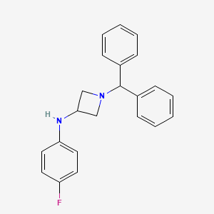molecular formula C22H21FN2 B8397313 1-benzhydryl-N-(4-fluorophenyl)azetidin-3-amine 