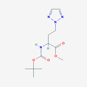 molecular formula C12H20N4O4 B8397320 2-Tert-butoxycarbonylamino-4-1,2,3-triazol-2-yl-butyric acid methyl ester 