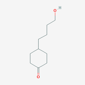 molecular formula C10H18O2 B8397329 4-(4-Hydroxybutyl)cyclohexan-1-one 