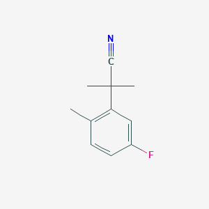 molecular formula C11H12FN B8397366 2-(5-Fluoro-2-methylphenyl)-2-methylpropionitrile 