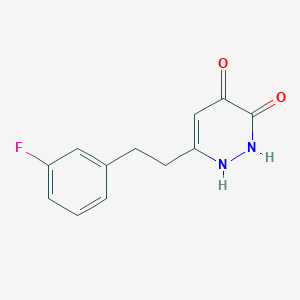 molecular formula C12H11FN2O2 B8397377 6-[2-(3-fluorophenyl)ethyl]-4-hydroxypyridazin-3(2H)-one 