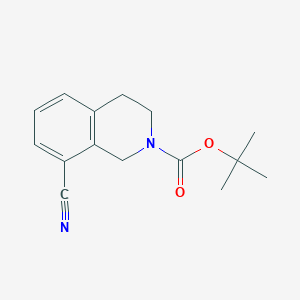 molecular formula C15H18N2O2 B8397378 tert-butyl 8-cyano-3,4-dihydroisoquinoline-2(1H)-carboxylate 