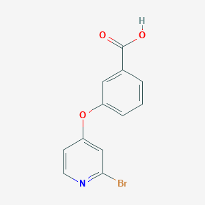 molecular formula C12H8BrNO3 B8397385 3-(2-Bromo-pyridin-4-yloxy)-benzoic acid 