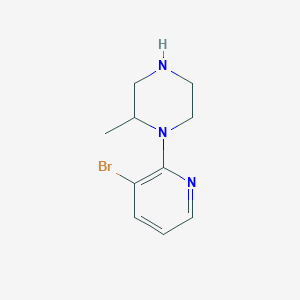 molecular formula C10H14BrN3 B8397478 1-(3-Bromopyridin-2-yl)-2-methylpiperazine 