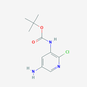 molecular formula C10H14ClN3O2 B8397493 Tert-butyl 5-amino-2-chloropyridin-3-ylcarbamate 
