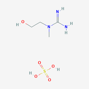 molecular formula C4H13N3O5S B8397534 N-(2-hydroxyethyl)-N-methylguanidine sulfate 