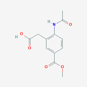 alpha-(2-Acetylamino-5-methoxycarbonylphenyl)acetic acid