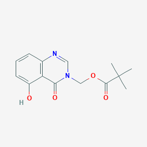 molecular formula C14H16N2O4 B8397615 (5-hydroxy-4-oxoquinazolin-3(4H)-yl)methyl pivalate 
