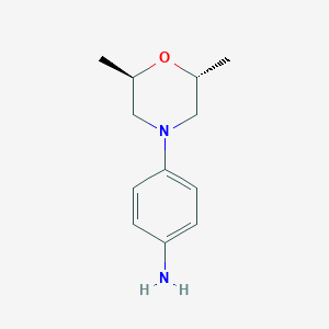 molecular formula C12H18N2O B8397630 trans-4-(2,6-Dimethylmorpholin-4-yl)aniline 