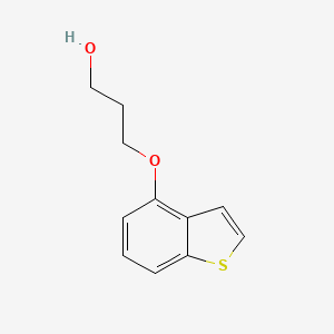 molecular formula C11H12O2S B8397644 4-(3-Hydroxypropyloxy)benzo[b]thiophene 