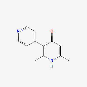 molecular formula C12H12N2O B8397655 1,4-Dihydro-2,6-dimethyl-4-oxo-3-(4-pyridyl)pyridine 