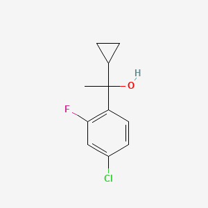 molecular formula C11H12ClFO B8397667 1-(4-Chloro-2-fluorophenyl)-1-cyclopropylethanol 