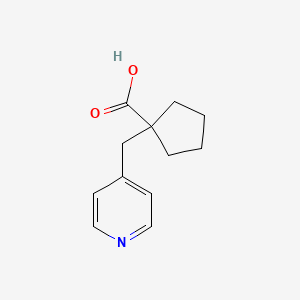 molecular formula C12H15NO2 B8397672 1-(4-Pyridylmethyl)cyclopentanecarboxylic Acid 